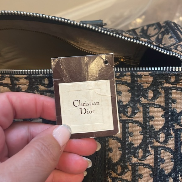 💎Authentic vintage Dior trotter canvas leather Boston bag w/original tags - Picture 7 of 16